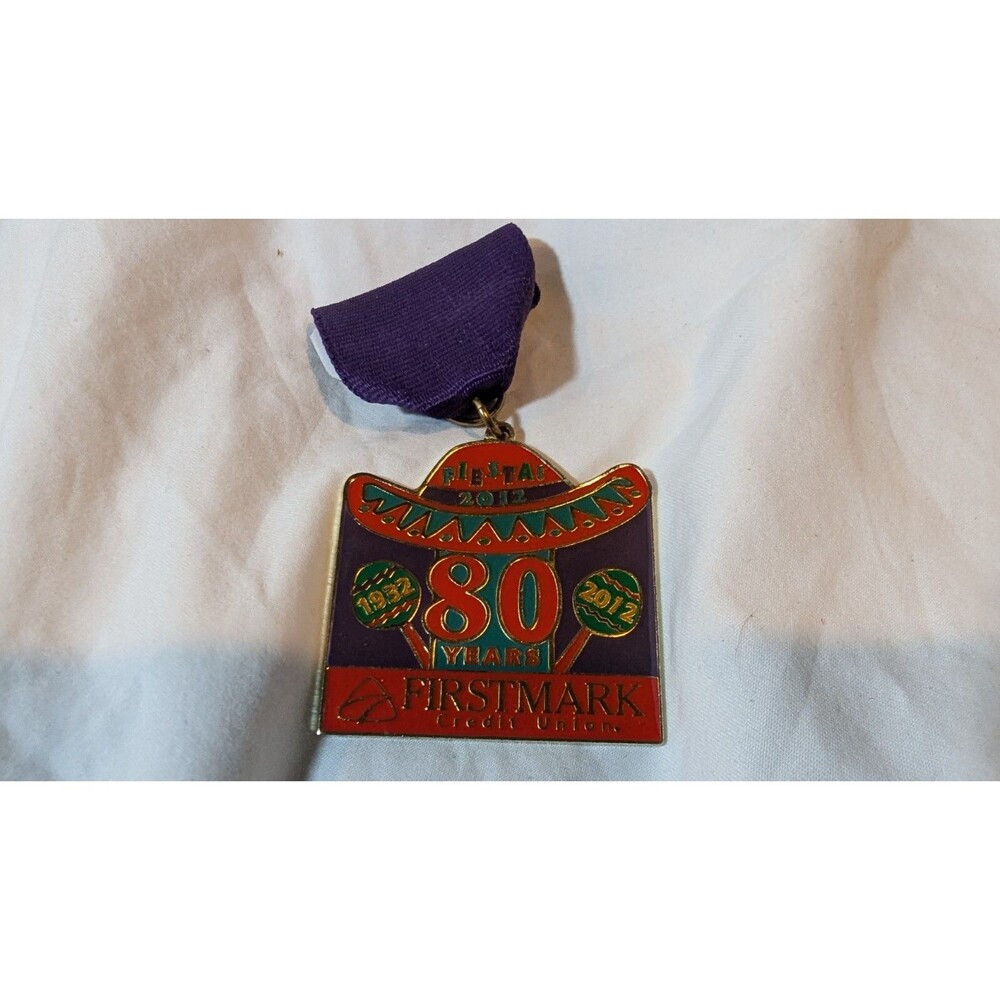 2012 San Antonio Fiesta Medal 80 Years Firstmark Credit Union first mark hat